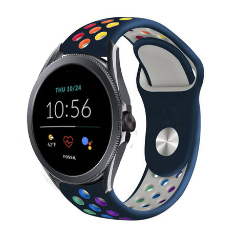 Strap-it Strap-it Bracelet sport Fossil Gen 5e 44mm (bleu foncé coloré)