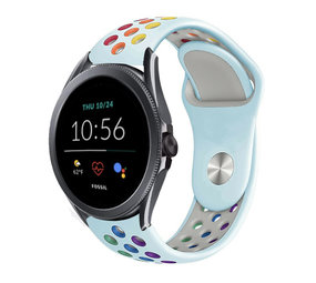 Strap-it Bracelet sport Fossil Gen 5e 44mm (bleu clair coloré)