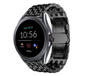 Strap-it Bracelet acier dragon Fossil Gen 5e 44mm (noir)