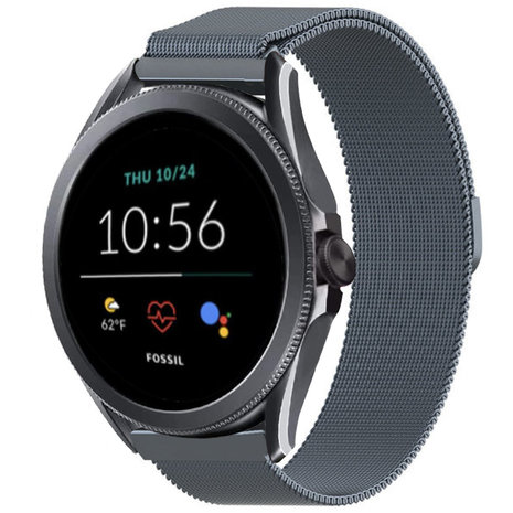 Strap-it Strap-it Bracelet Milanais Fossil Gen 5e 44mm (gris)