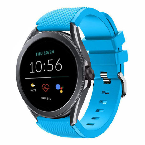 Strap-it Strap-it Bracelet silicone Fossil Gen 5e 44mm (bleu clair)