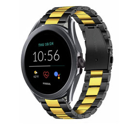 Strap-it Bracelet acier Fossil Gen 5e 44mm (noir/or)