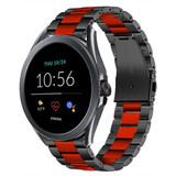 Strap-it Bracelet acier Fossil Gen 5e 44mm (noir/rouge)