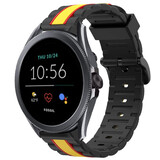 Strap-it Bracelet édition spéciale Fossil Gen 5e 44mm (noir/jaune)