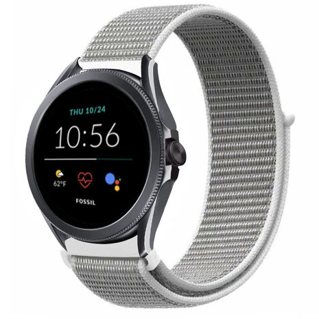 Strap-it Strap-it Bracelet nylon Fossil Gen 5e 44mm (coquillage)