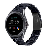 Strap-it Bracelet résine Fossil Gen 5e 44mm (noir/blanc)