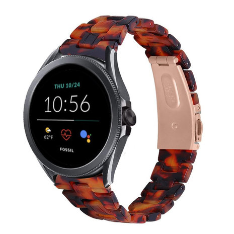 Strap-it Strap-it Bracelet résine Fossil Gen 5e 44mm (lave)