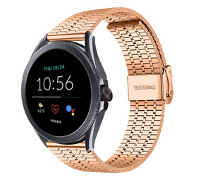 Strap-it Bracelet acier inoxydable Fossil Gen 5e 44mm (or rose)