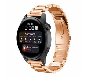 Strap-it Bracelet acier Huawei Watch 3 (Pro) (or rose) Strap-it Bracelet acier Huawei Watch 3 (Pro) (or rose)