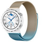 Strap-it Bracelet Milanais Huawei Watch GT 3 Pro 43mm (bleu/or)