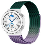 Strap-it Bracelet Milanais Huawei Watch GT 3 Pro 43mm (violet/vert)