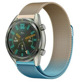 Strap-it Bracelet Milanais Huawei Watch GT 2 (bleu/or)