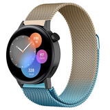 Strap-it Bracelet Milanais Huawei Watch GT 3 42mm (bleu/or)