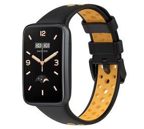 Strap-it Bracelet sport Xiaomi Smart Band 7 Pro (noir/jaune) Strap-it Bracelet sport Xiaomi Smart Band 7 Pro (noir/jaune)