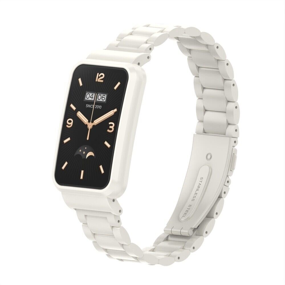 Strap-it Strap-it Bracelet acier Xiaomi Smart Band 7 Pro (blanc)