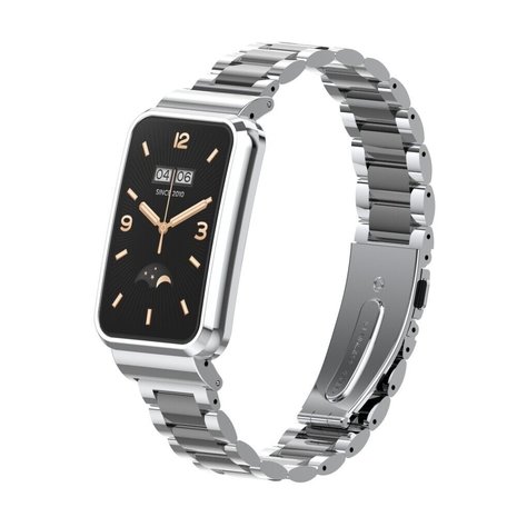 Strap-it Strap-it Bracelet acier Xiaomi Smart Band 7 Pro (argent/noir)