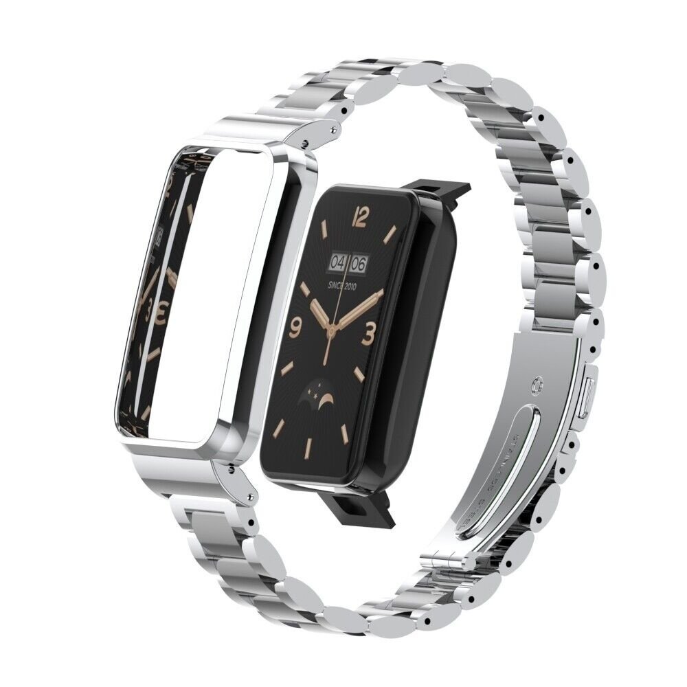 Strap-it Strap-it Bracelet acier Xiaomi Smart Band 7 Pro (argent/noir)