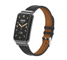 Strap-it Bracelet cuir Xiaomi Smart Band 7 Pro (noir)
