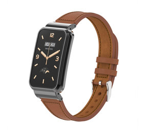 Strap-it Bracelet cuir Xiaomi Smart Band 7 Pro (marron)