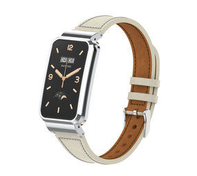 Strap-it Bracelet cuir Xiaomi Smart Band 7 Pro (blanc) Strap-it Bracelet cuir Xiaomi Smart Band 7 Pro (blanc)