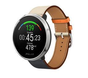 Strap-it Bracelet cuir Polar Unite (blanc/bleu foncé)