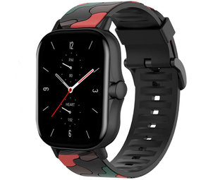Strap-it Bracelet camouflage Amazfit GTS 2 (rouge)