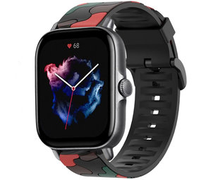 Strap-it Bracelet camouflage Amazfit GTS 3 (rouge) Strap-it Bracelet camouflage Amazfit GTS 3 (rouge)