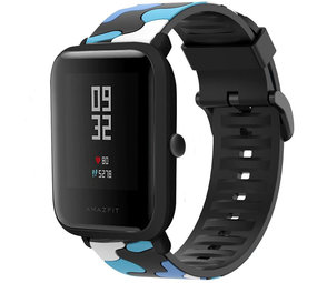 Strap-it Bracelet camouflage Xiaomi Amazfit Bip (bleu)