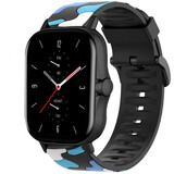 Strap-it Bracelet camouflage Amazfit GTS 2 (bleu)