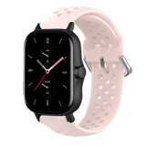 Strap-it Bracelet silicone avec trous Amazfit GTS 2 (rose)
