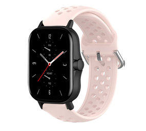 Strap-it Bracelet silicone avec trous Amazfit GTS 2 (rose)