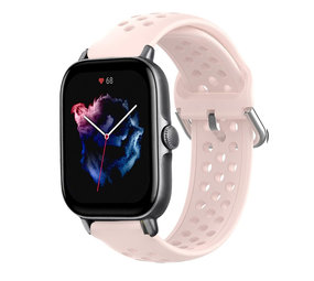 Strap-it Bracelet silicone avec trous Amazfit GTS 3 (rose)