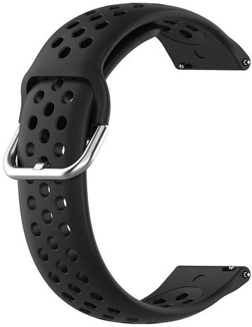 Strap-it Strap-it Bracelet silicone avec trous Amazfit GTS 2 (noir)