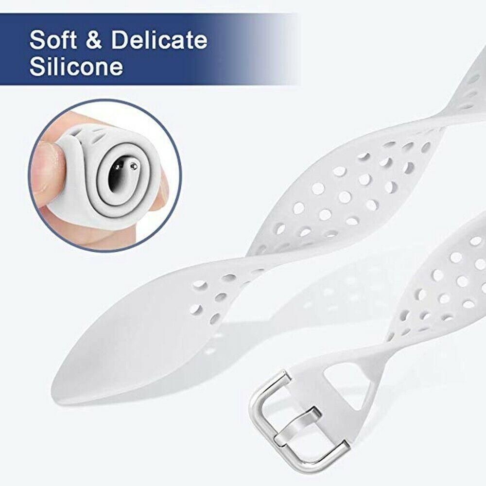 Strap-it Strap-it Bracelet silicone avec trous Amazfit GTS 2 (blanc)