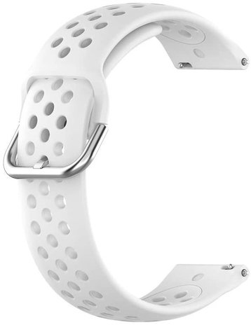 Strap-it Strap-it Bracelet silicone avec trous Amazfit GTS 3 (blanc)