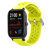 Strap-it Bracelet silicone avec trous Xiaomi Amazfit GTS (jaune)