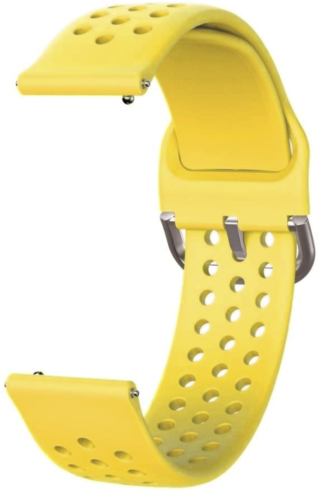 Strap-it Strap-it Bracelet silicone avec trous Xiaomi Amazfit GTS (jaune)