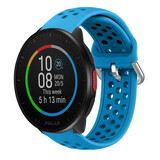 Strap-it Bracelet silicone avec trous Polar Pacer (bleu clair)