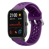 Strap-it Bracelet silicone avec trous Xiaomi Amazfit GTS (violet)