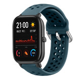 Strap-it Bracelet silicone avec trous Xiaomi Amazfit GTS (vert roche)