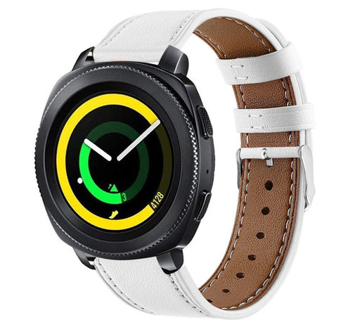 Strap-it Strap-it Bracelet cuir Samsung Gear Sport (blanc) Strap-it Strap-it Bracelet cuir Samsung Gear Sport (blanc)