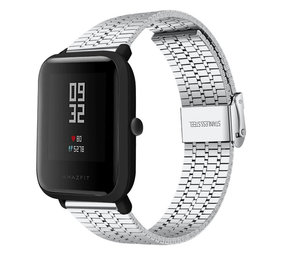 Strap-it Bracelet acier inoxydable Xiaomi Amazfit Bip (argent) Strap-it Bracelet acier inoxydable Xiaomi Amazfit Bip (argent)
