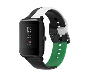 Strap-it Bracelet triple sport Xiaomi Amazfit Bip (noir-blanc-vert) Strap-it Bracelet triple sport Xiaomi Amazfit Bip (noir-blanc-vert)