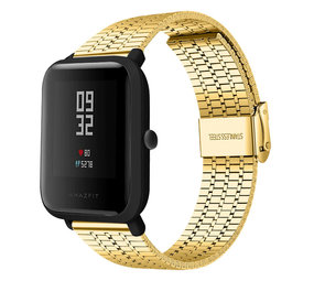 Strap-it Bracelet acier inoxydable Xiaomi Amazfit Bip (or) Strap-it Bracelet acier inoxydable Xiaomi Amazfit Bip (or)