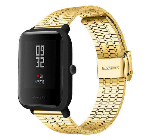 Strap-it Strap-it Bracelet acier inoxydable Xiaomi Amazfit Bip (or)