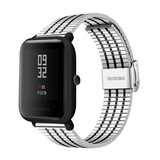 Strap-it Bracelet acier inoxydable Xiaomi Amazfit Bip (argent/noir)