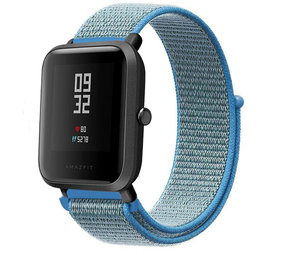 Strap-it Bracelet nylon Xiaomi Amazfit Bip (bleu)
