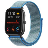 Strap-it Bracelet nylon Xiaomi Amazfit GTS (bleu)