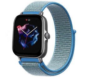 Strap-it Bracelet nylon Amazfit GTS 3 (bleu)