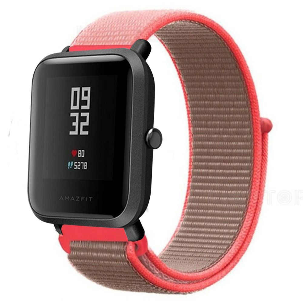Strap-it Strap-it Bracelet nylon Xiaomi Amazfit Bip (rose fluo)
